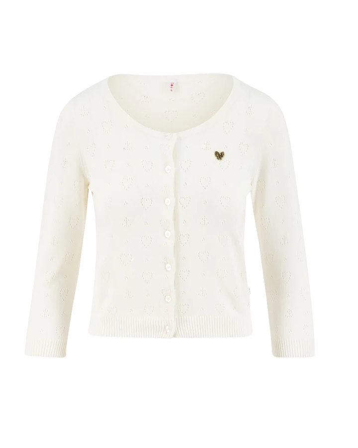 logo roundneck cardigan short