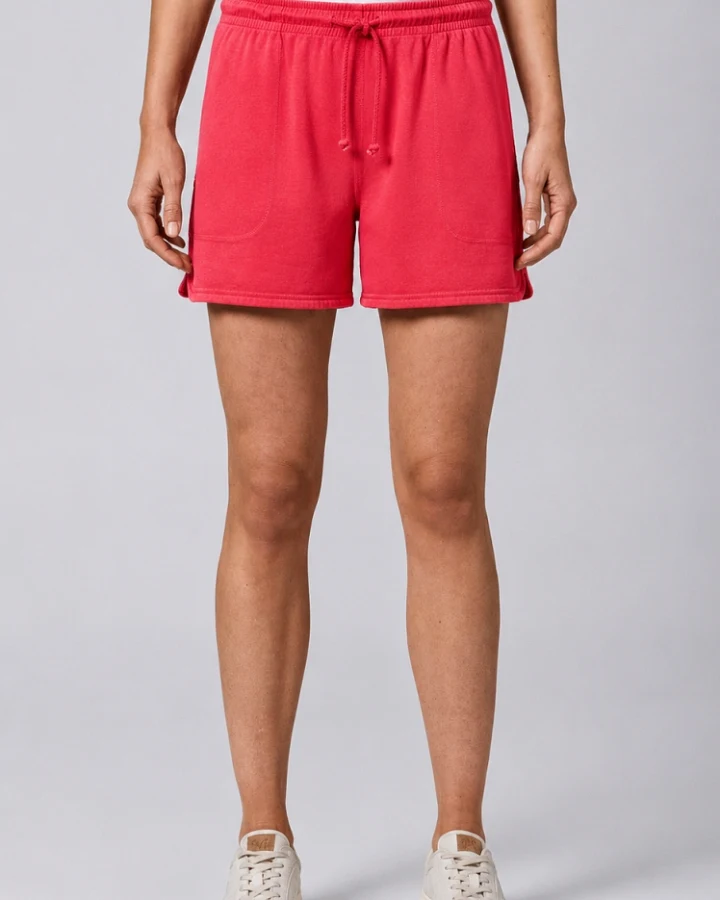 Hempage Damen vegan Shorts Aus Piqué Jersey In Magnolienrosa