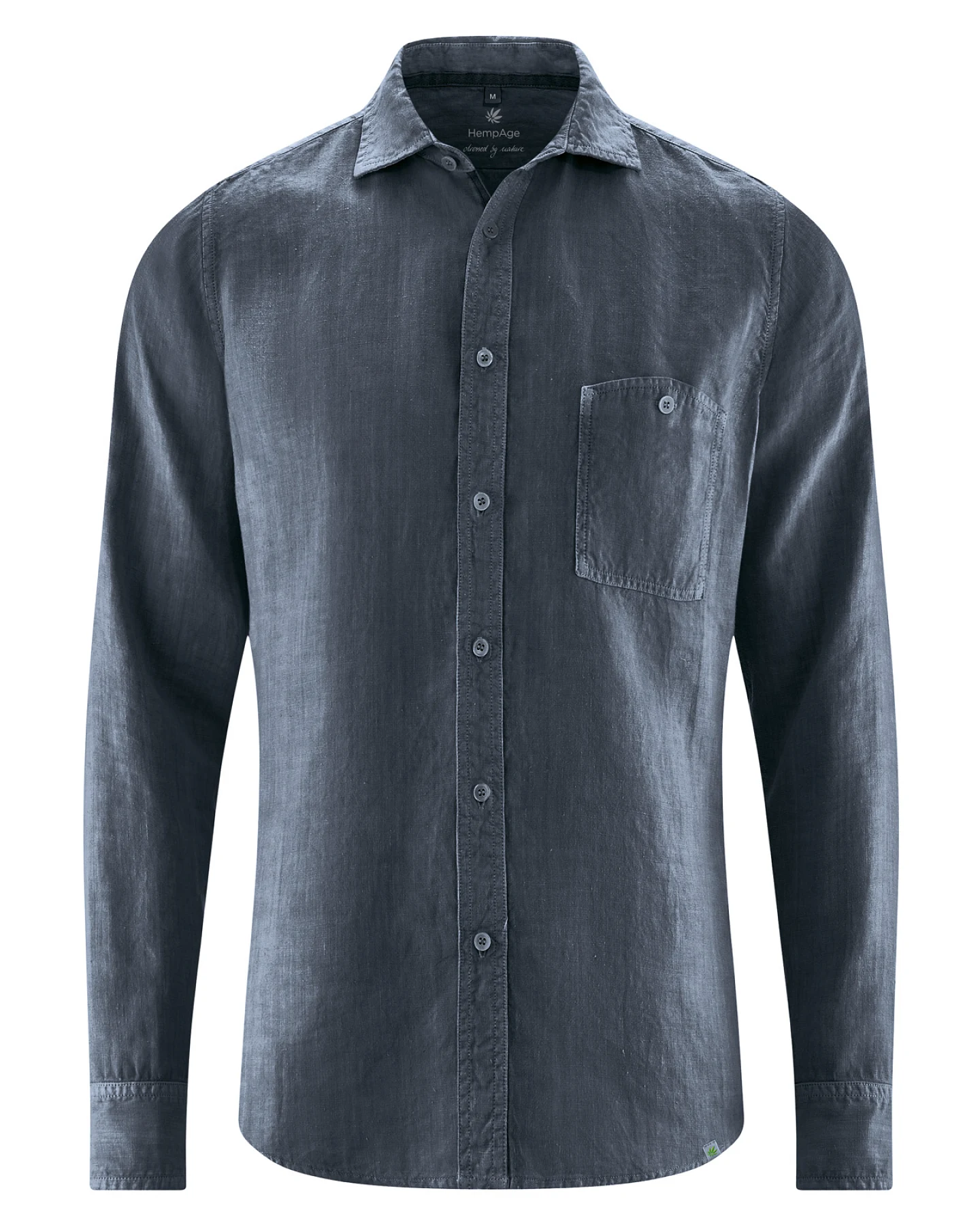 Hempage Herren vegan Hemd Slim Fit Dunkelgrau – Ansicht 2