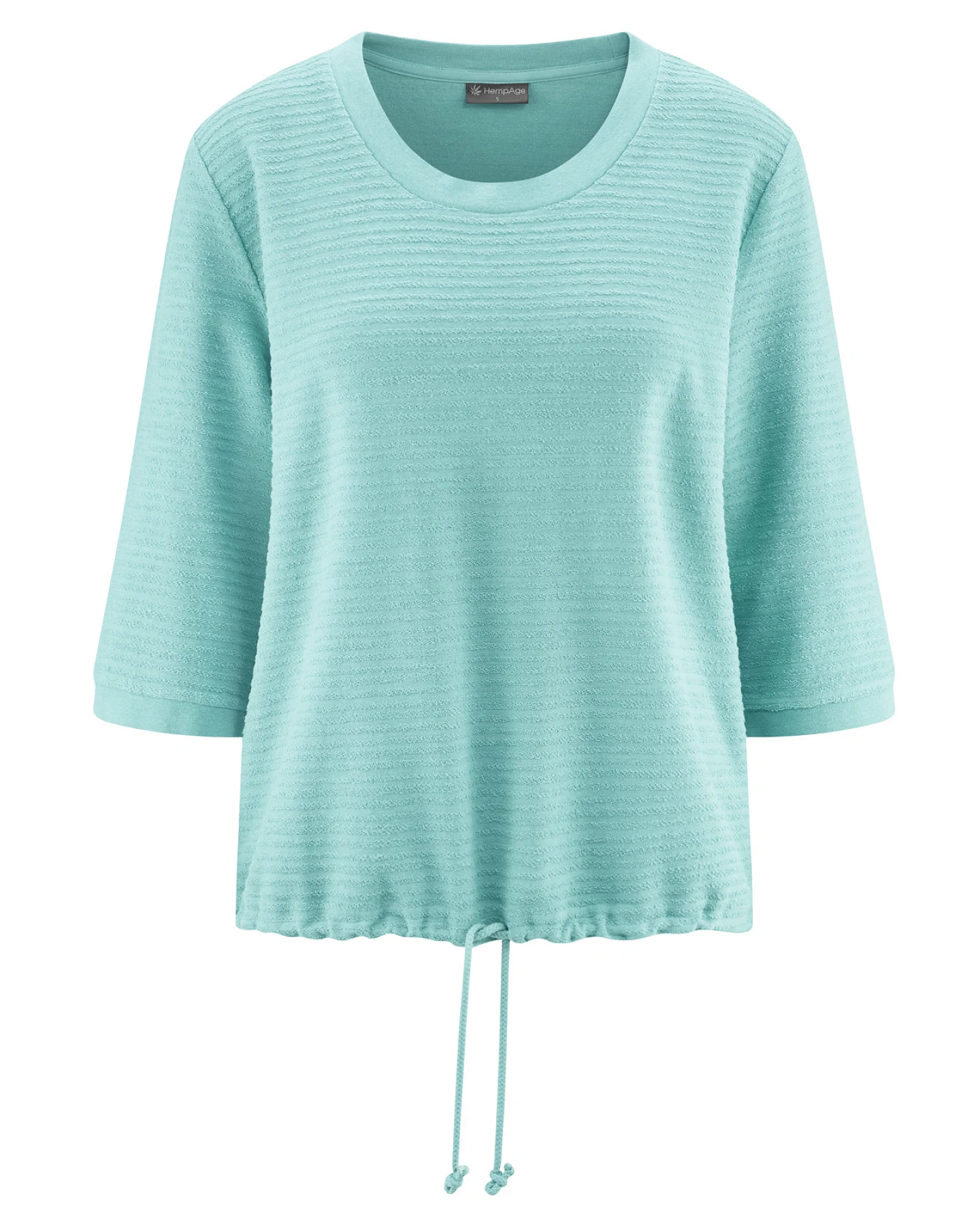 Hempage Damen vegan Shirt Loose Fitting Seegrün – Ansicht 2