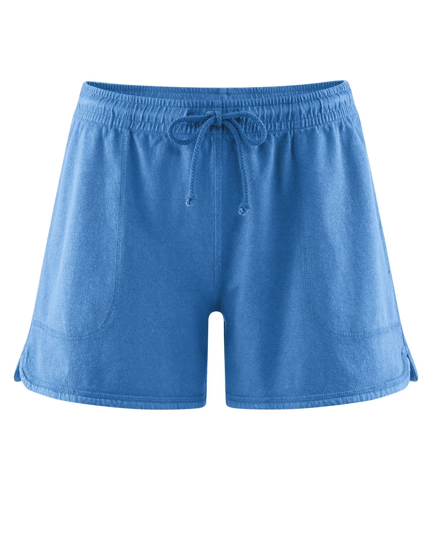 Hempage Damen vegan Shorts Aus Piqué Jersey Ozeanblau – Ansicht 2