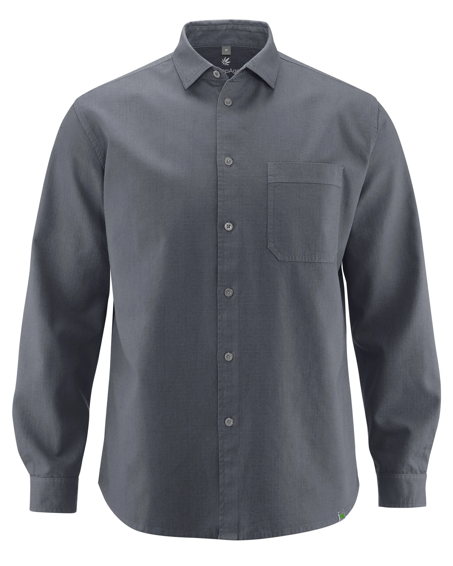 Hempage Herren vegan Hemd Worker Schiefergrau – Ansicht 2