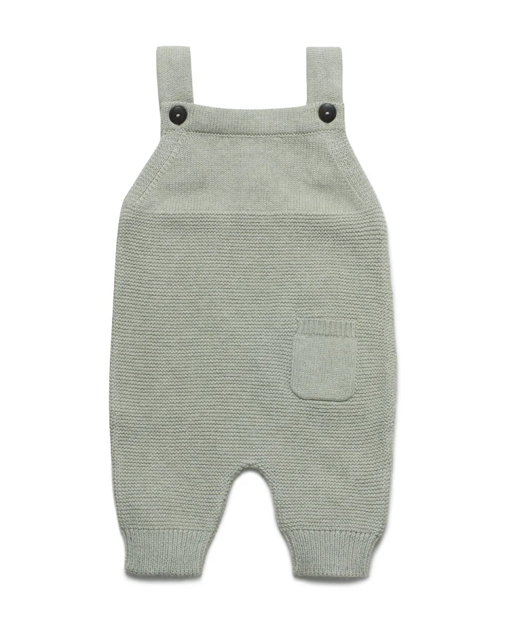puri organic - Latzhose mit Schurwolle thymian
