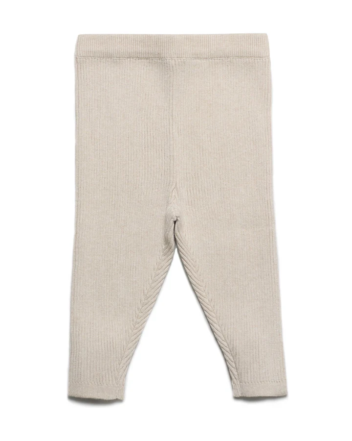 puri organic - Strickleggings mit Schurwolle natur