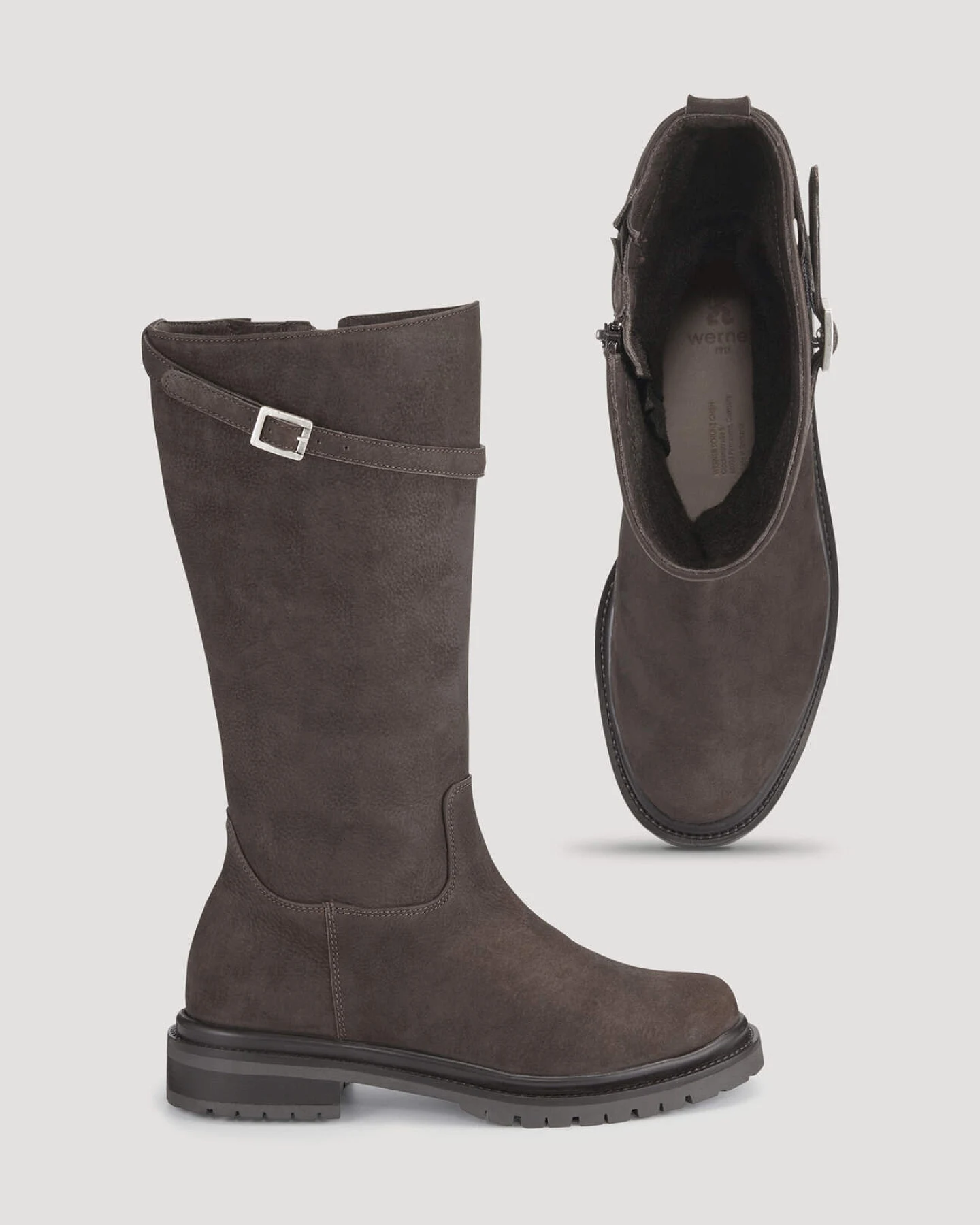 hessnatur Damen Stiefel aus Nubuk-Rindsleder - braun - Größe 36 – Ansicht 3