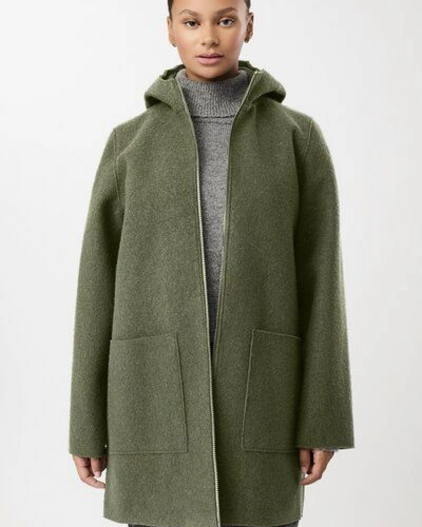 LangerChen Kapuzenjacke aus Walk mit Membran – Ansicht 2