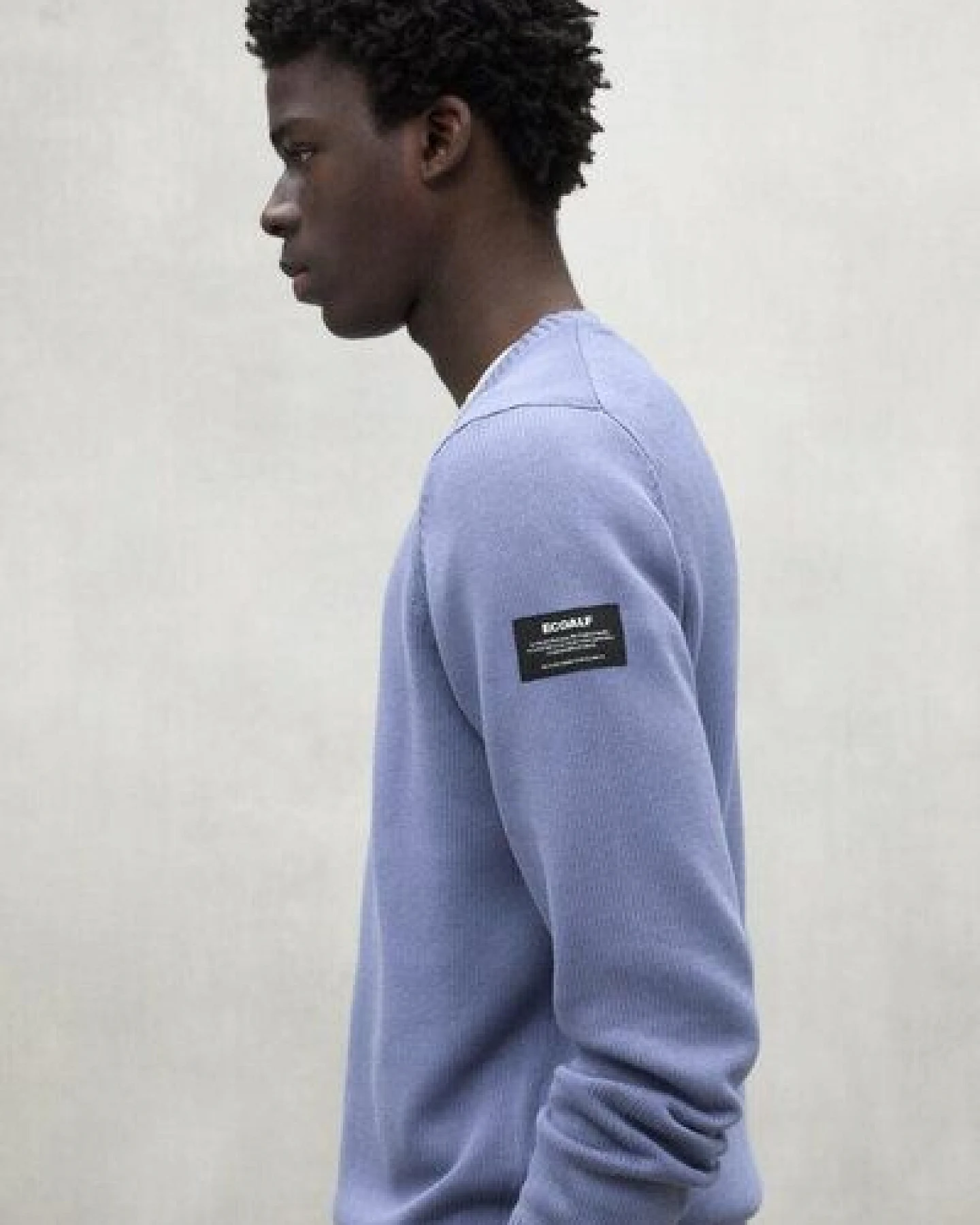 ECOALF Herrenpullover TAIL aus Bio-Baumwolle und Leinen, Blue Lilac – Ansicht 2