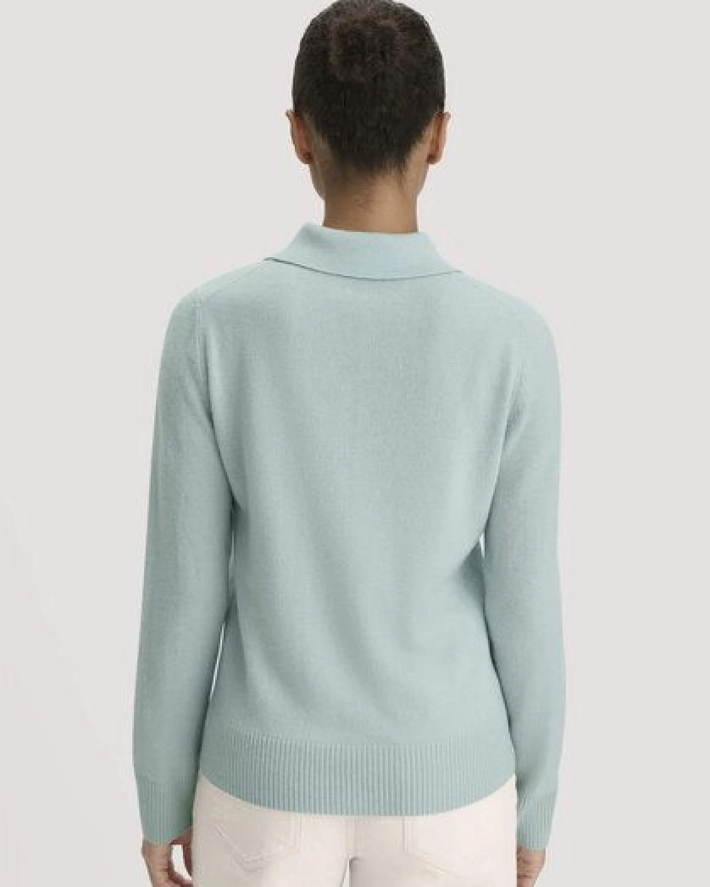 hessnatur Polo-Pullover Regular aus Bio-Schurwolle mit Cahsmere – Ansicht 2