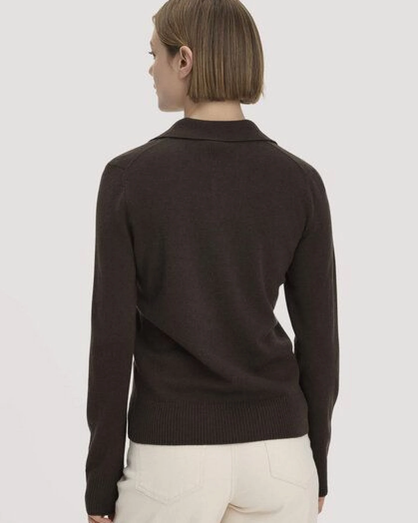 hessnatur Polo-Pullover Regular aus Bio-Schurwolle mit Cahsmere – Ansicht 2