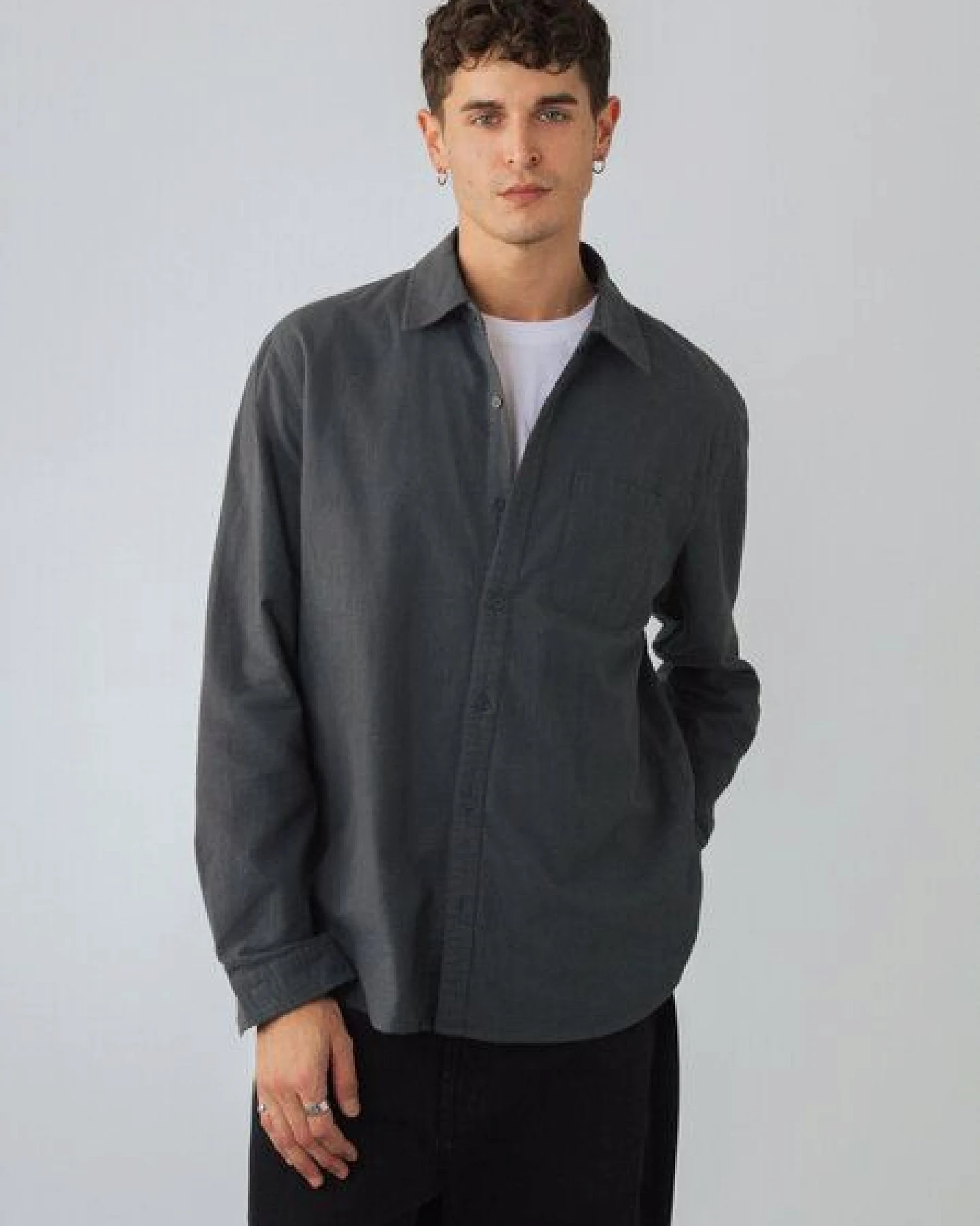 Honest Basics Herren Flanellhemd aus Bio-Baumwolle – Ansicht 3