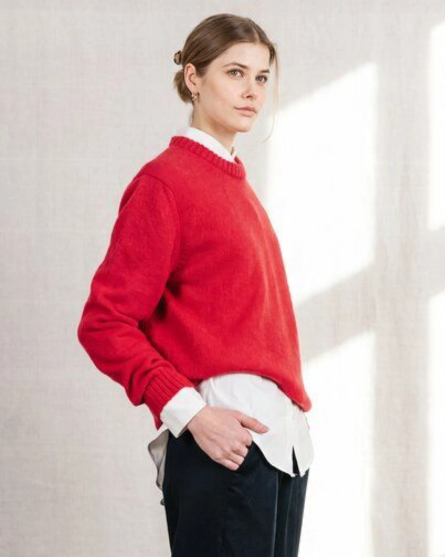 Jyoti - Fair Works Baby-Alpaka Strickpullover Saposoa – Ansicht 3