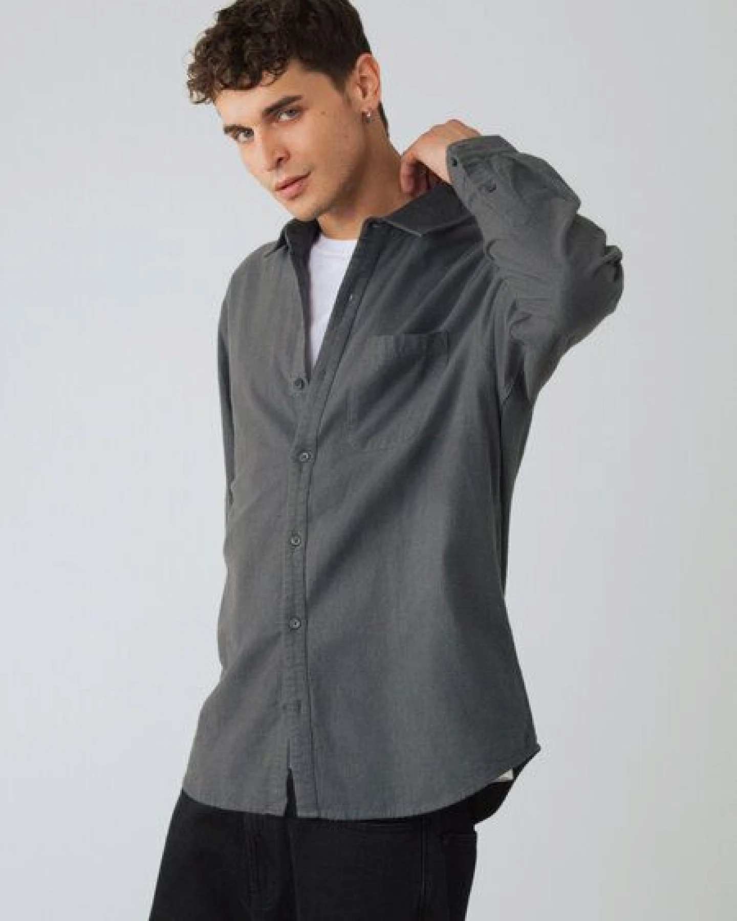 Honest Basics Herren Flanellhemd aus Bio-Baumwolle – Ansicht 2