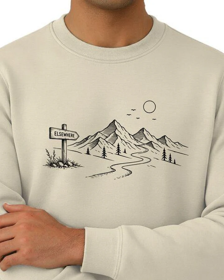 Spreecult Elsewhere - Unisex Sweatshirt - Bio und Fair - Wald Natur Nacht Berge