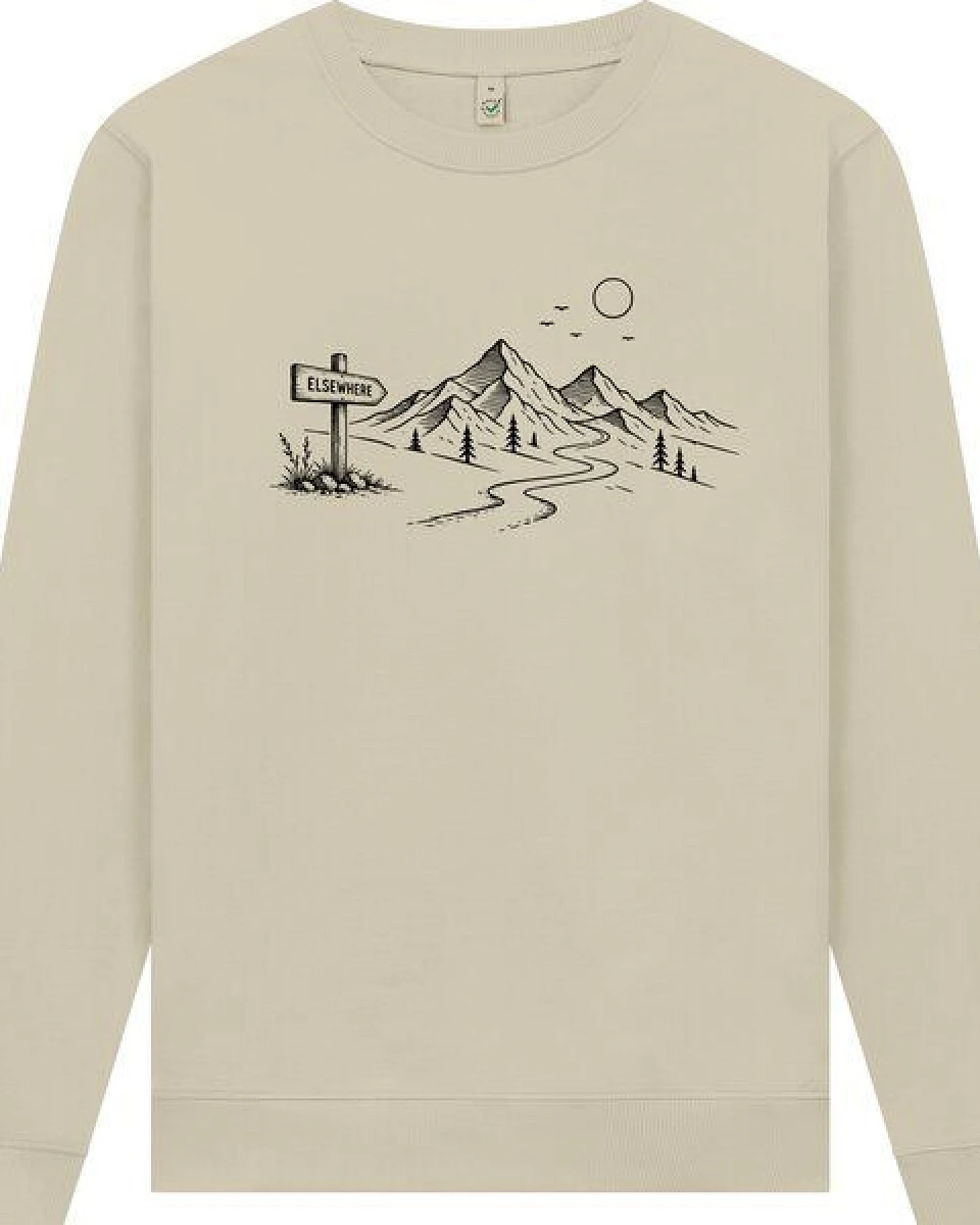 Spreecult Elsewhere - Unisex Sweatshirt - Bio und Fair - Wald Natur Nacht Berge – Ansicht 2