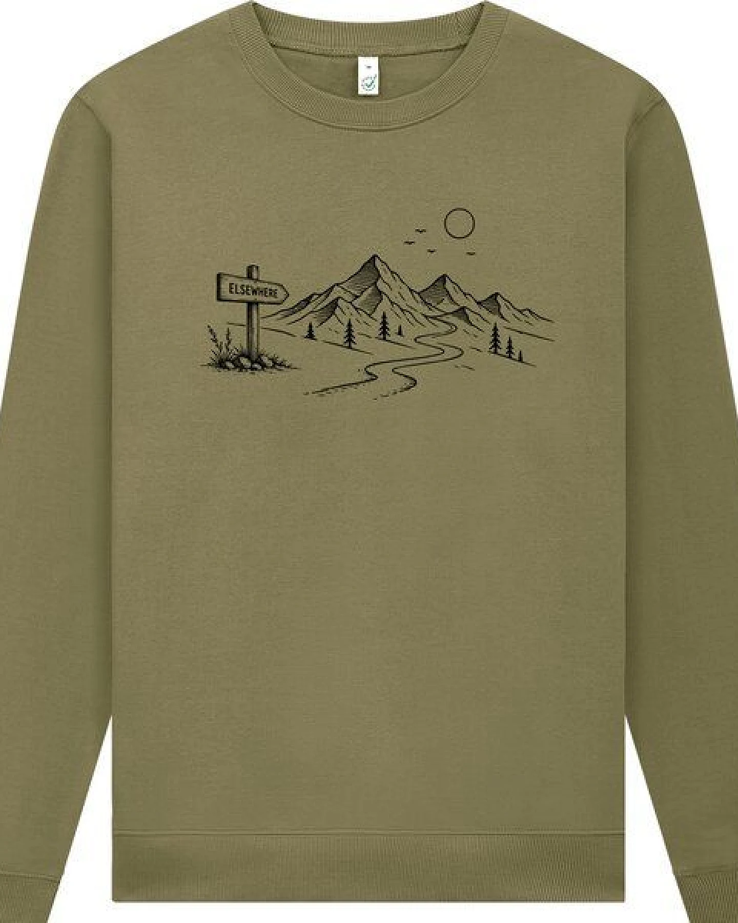 Spreecult Elsewhere - Unisex Sweatshirt - Bio und Fair - Wald Natur Nacht Berge – Ansicht 2