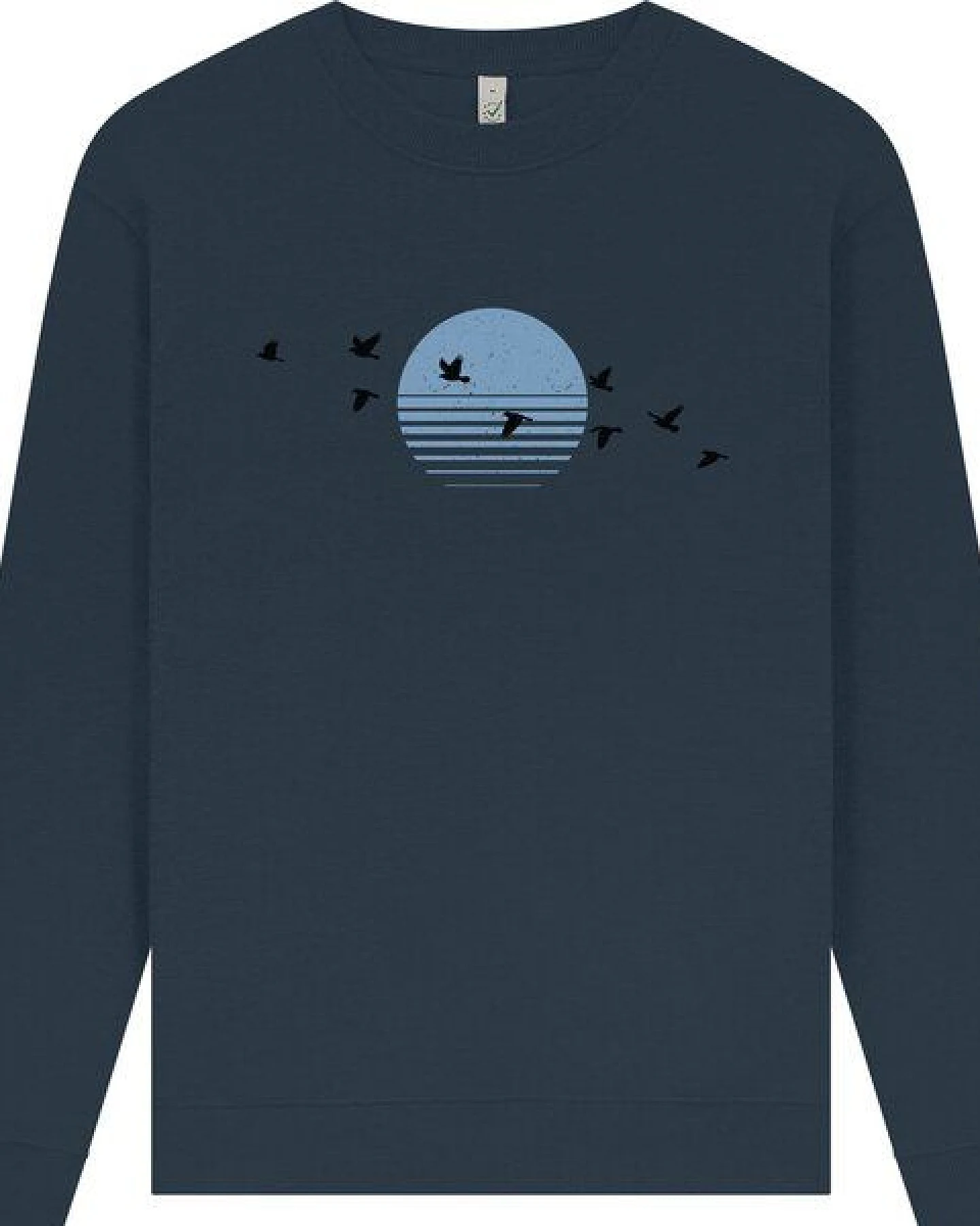 Spreecult Sonne und Vögel - Unisex Sweatshirt - Bio und Fair - Natur Nacht Berge Wasser – Ansicht 2