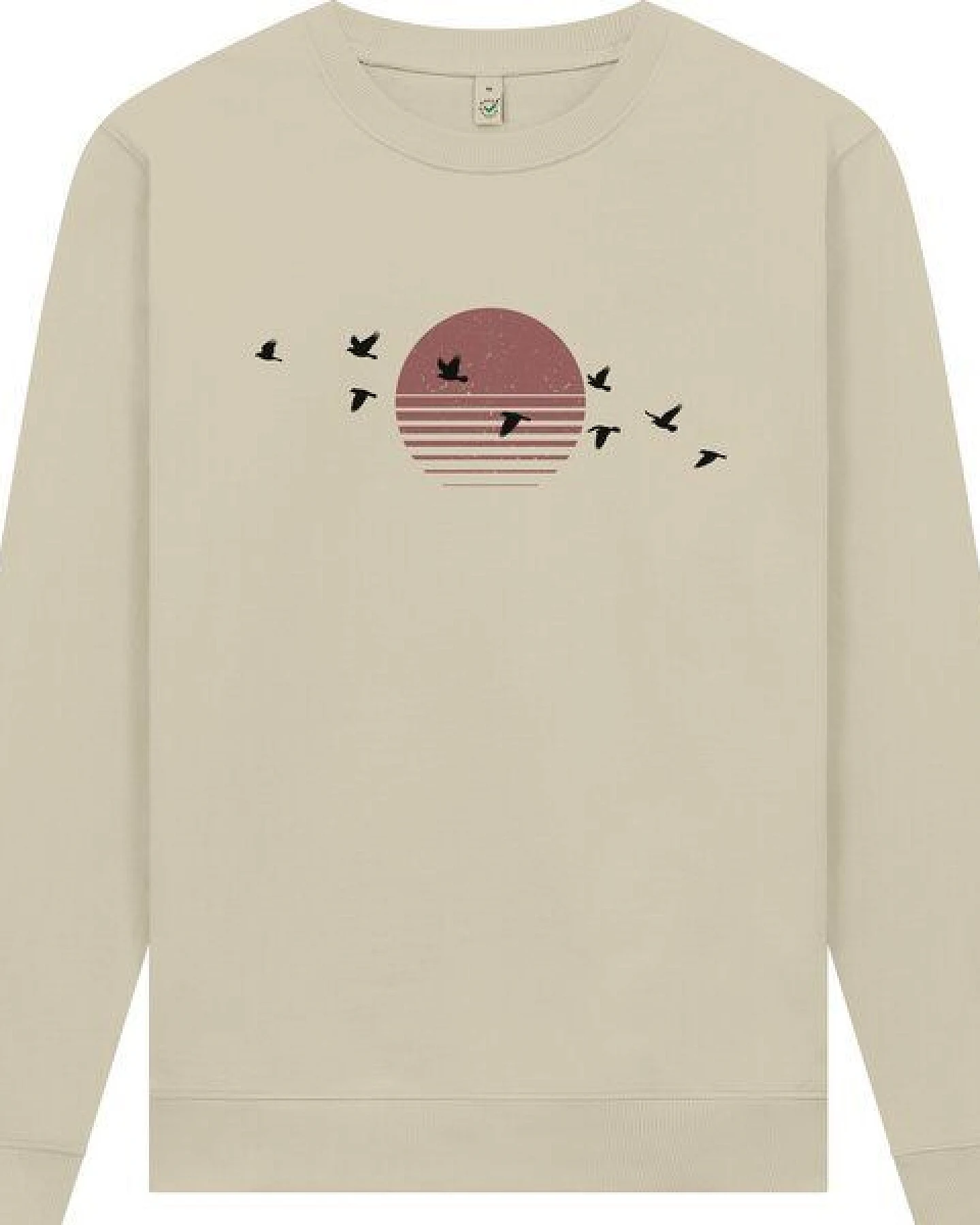 Spreecult Sonne und Vögel - Unisex Sweatshirt - Bio und Fair - Natur Nacht Berge Wasser – Ansicht 2