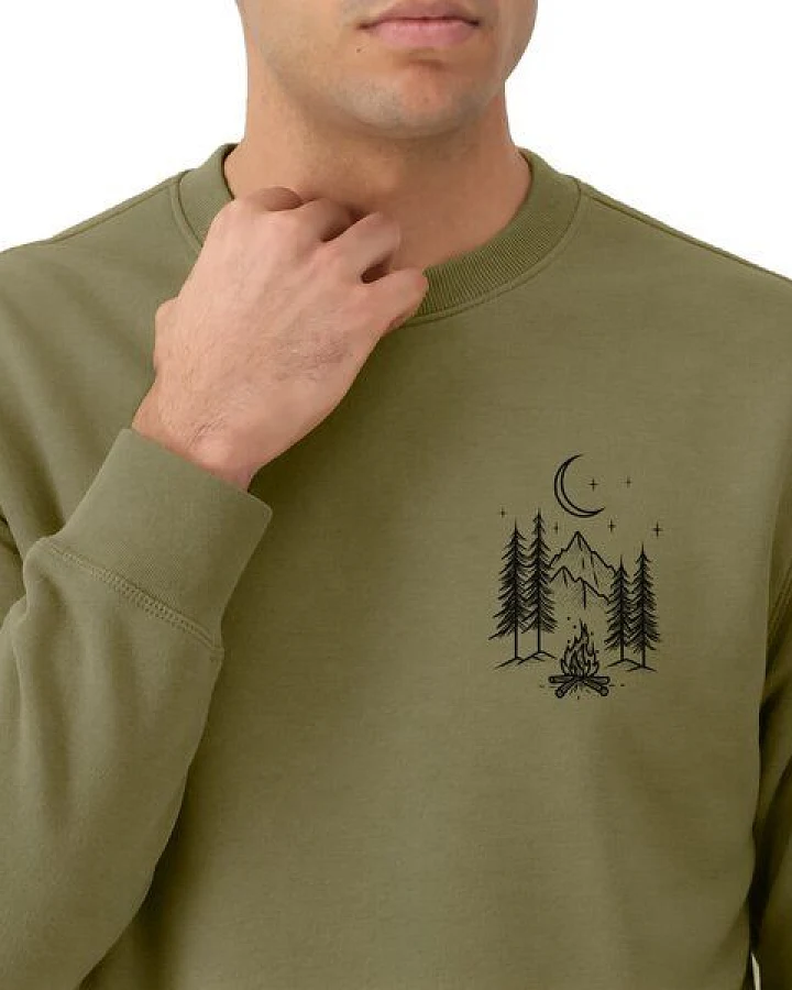 Spreecult kleines Lagerfeuer- Unisex Sweatshirt - Bio und Fair - Natur Nacht Berge