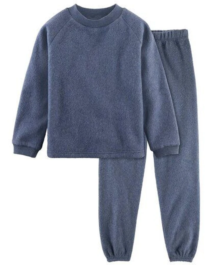 hessnatur Fleece Pyjama Regular aus reiner Bio-Baumwolle