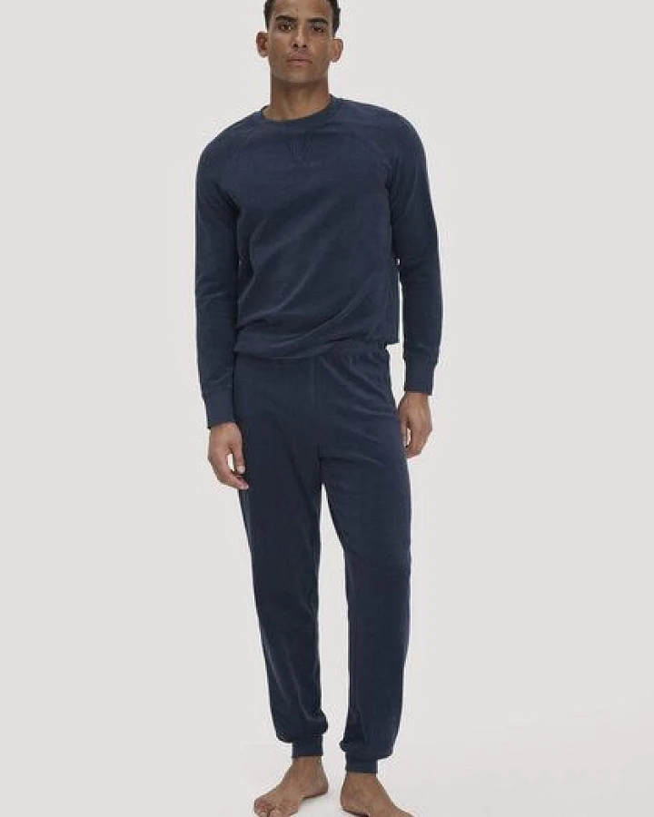 hessnatur Frottee Schlafhose PURE COTTON aus reiner Bio-Baumwolle