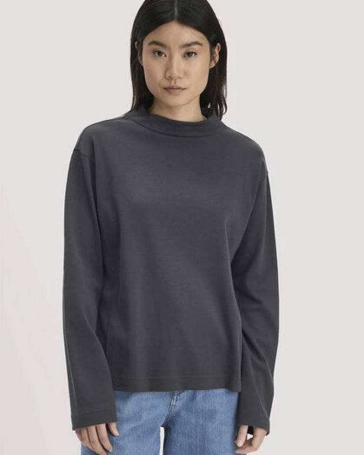 hessnatur Longsleeve Oversize aus reiner Bio-Baumwolle