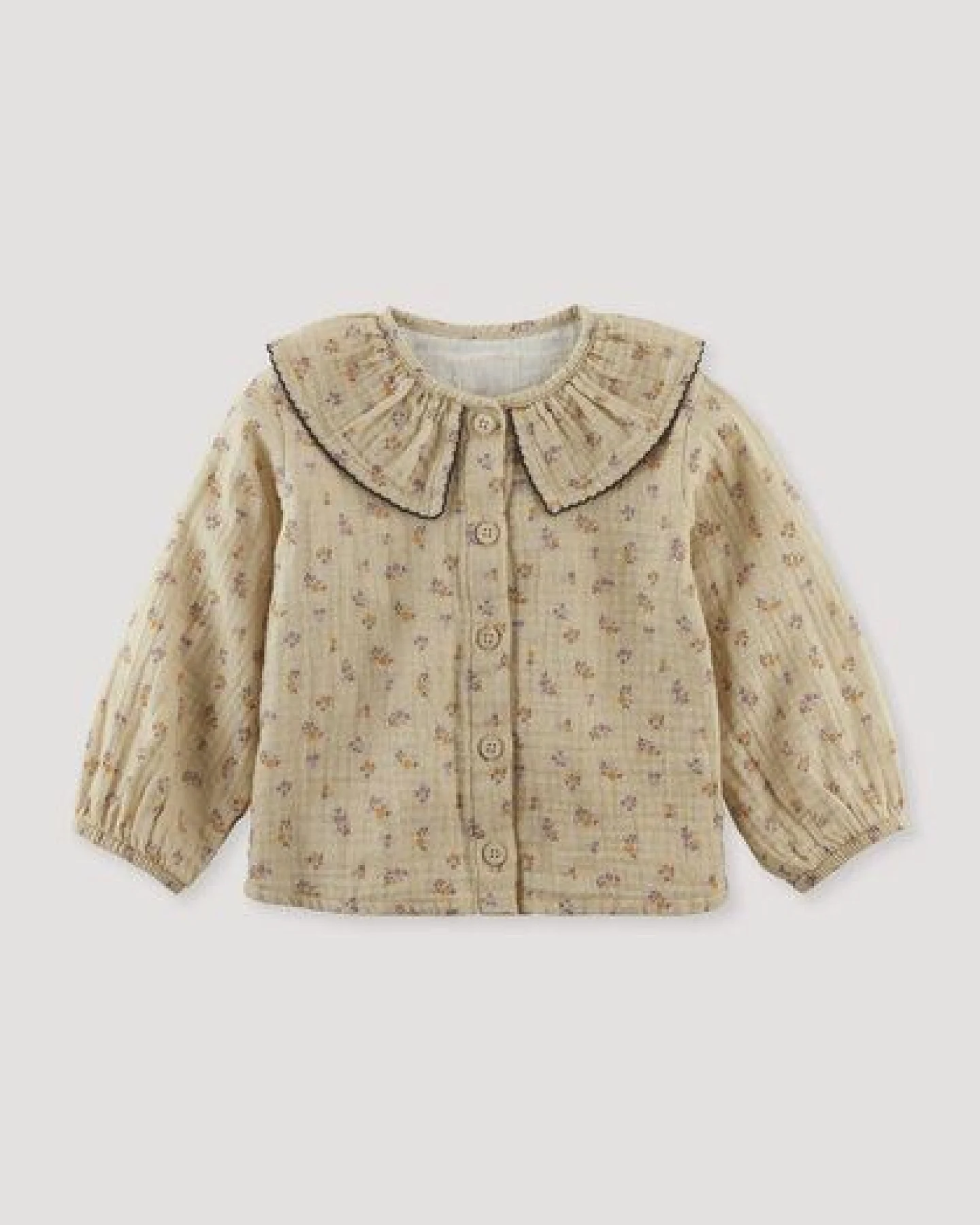 hessnatur Musselin Shirt Rüschkragen aus reiner Bio-Baumwolle – Ansicht 2