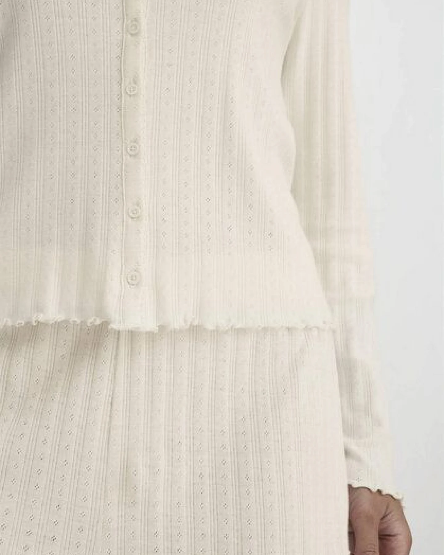 hessnatur Pointelle Cardigan PURE COTTON aus reiner Bio-Baumwolle – Ansicht 4