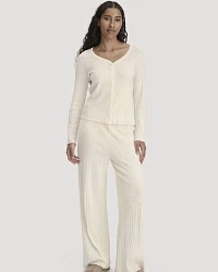 Produktseite: hessnatur Pointelle Schlafhose PURE COTTON aus reiner Bio-Baumwolle