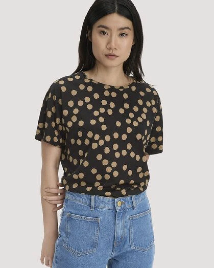 hessnatur Print T-Shirt Oversize aus reiner Bio-Baumwolle