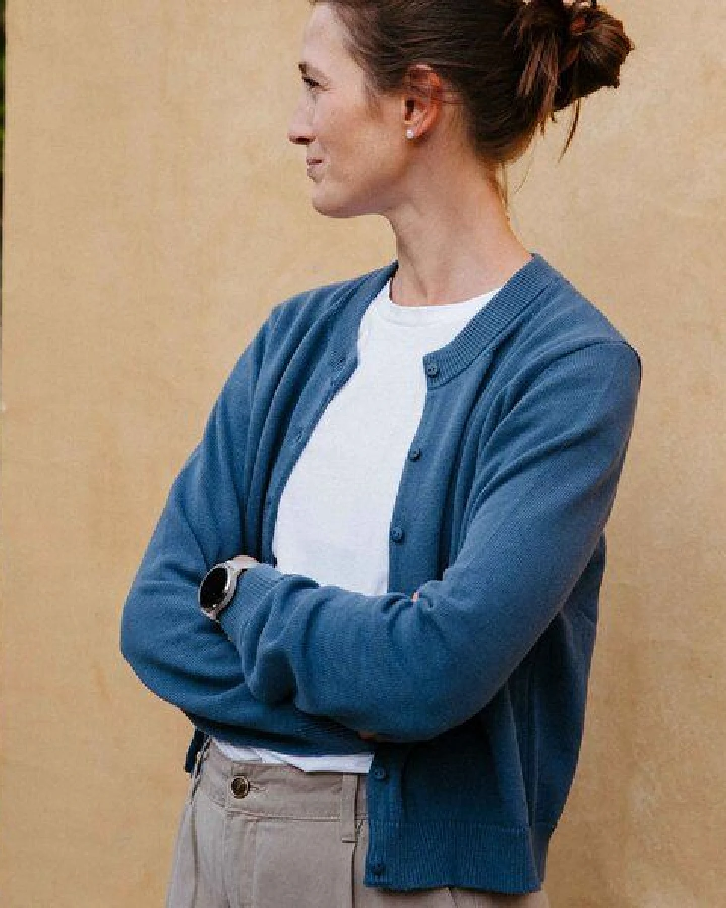 Vresh Clothing Vilma, Kurze Strickjacke aus Biobaumwolle – Ansicht 4