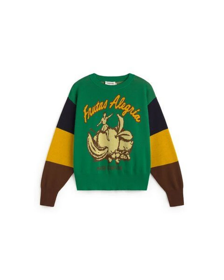 thinking mu Obst-Pullover im Retro-Look