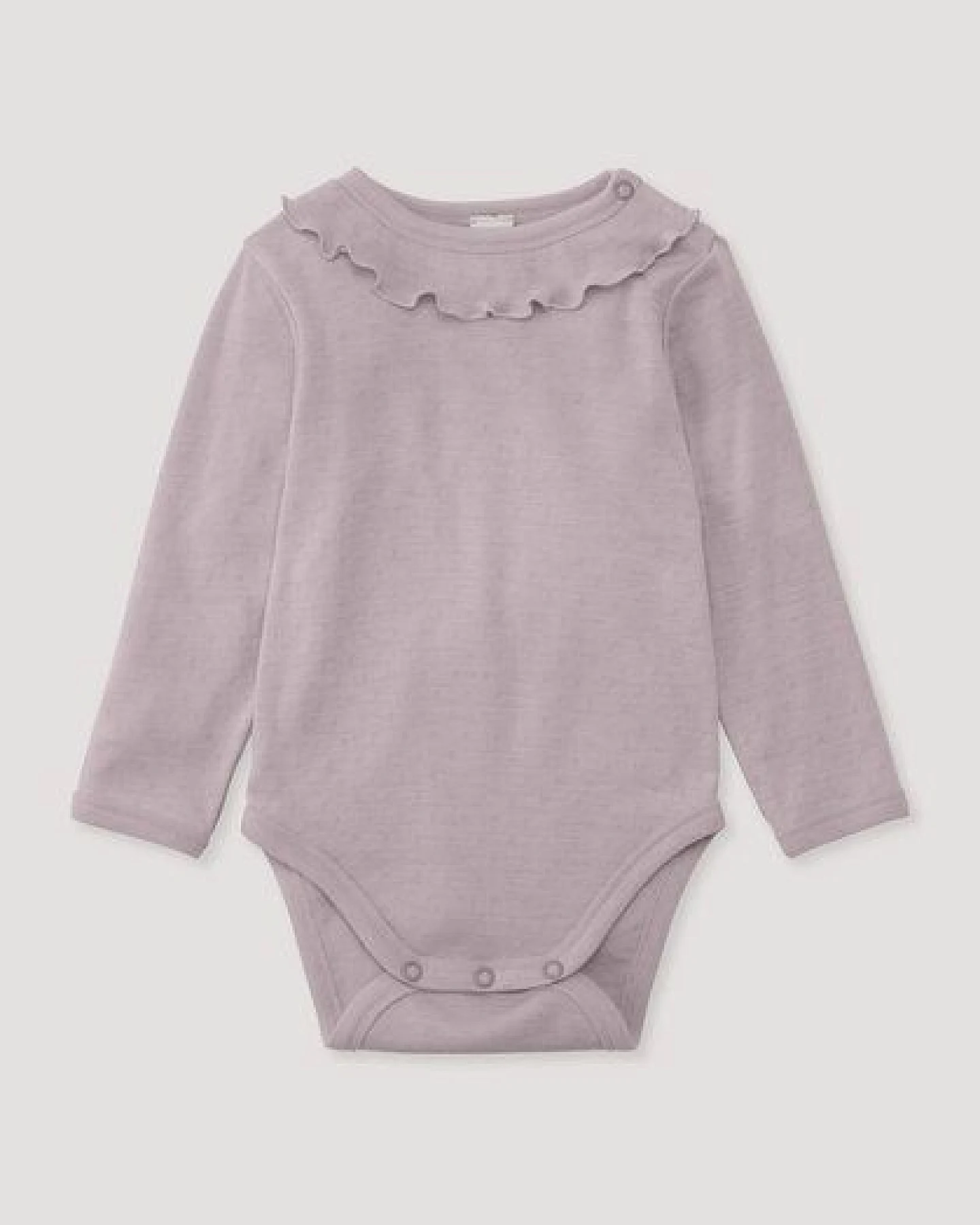hessnatur Langarmbody Pointelle aus reiner Bio-Merinowolle – Ansicht 2