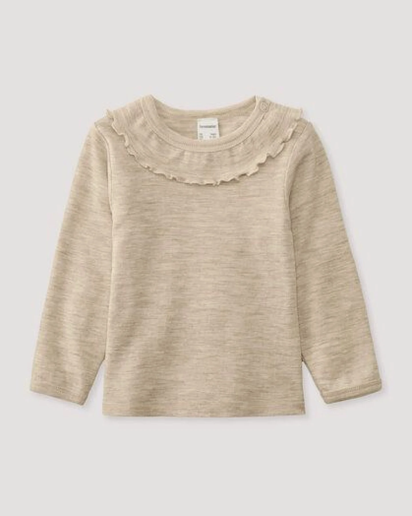 hessnatur Langarmshirt Pointelle aus reiner Bio-Merinowolle – Ansicht 2
