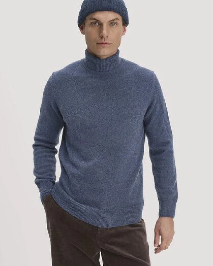 Produktseite: hessnatur Rollkragen-Pullover Regular aus Bio-Merinowolle und Bio-Baumwolle