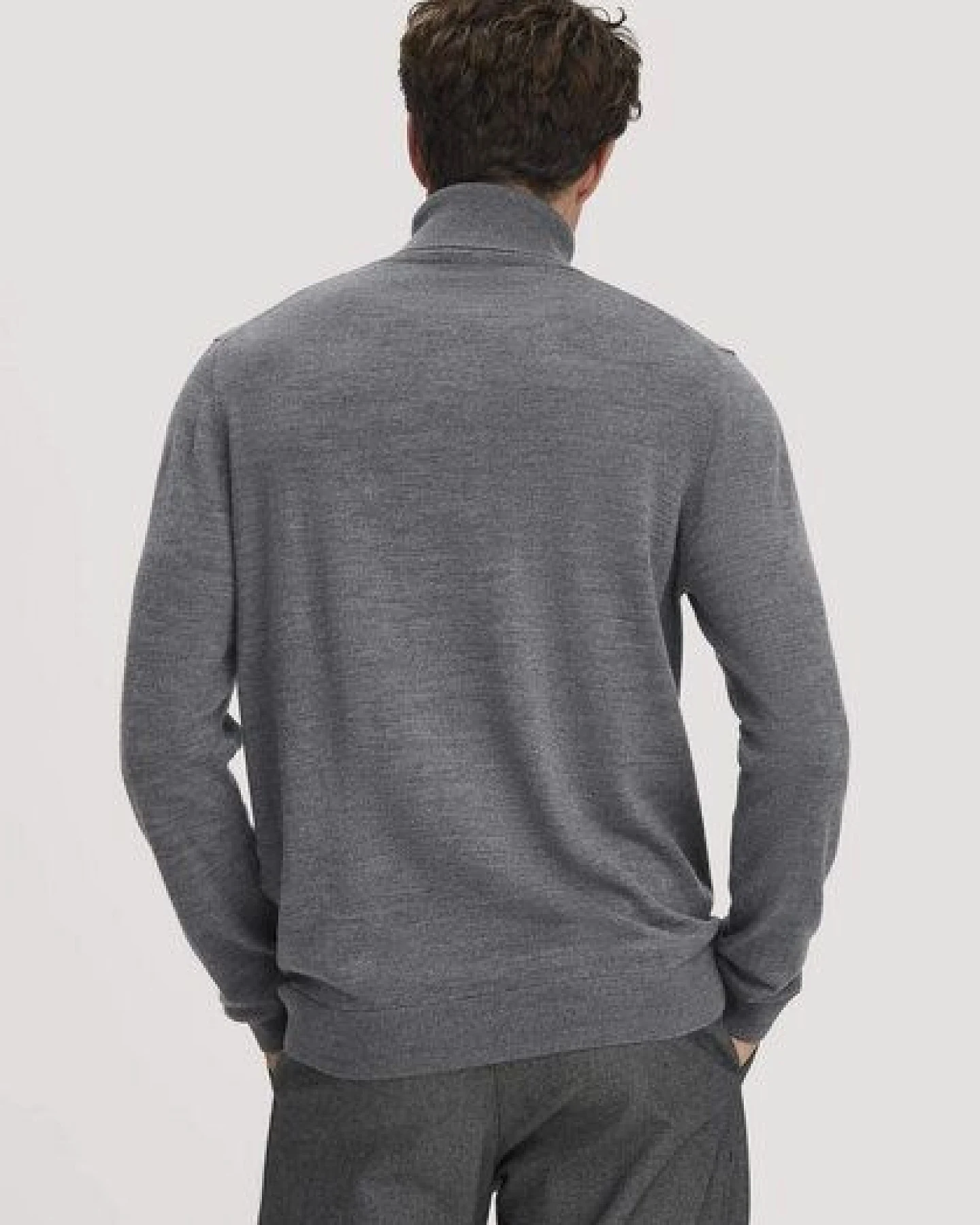 hessnatur Rollkragenpullover Regular aus reiner Bio-Merinowolle – Ansicht 2