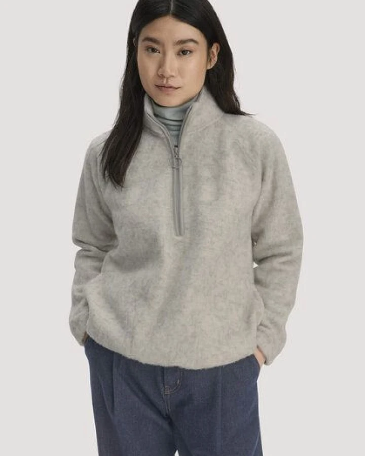 hessnatur Wollfleece Troyer Relaxed aus reiner Bio-Merinowolle