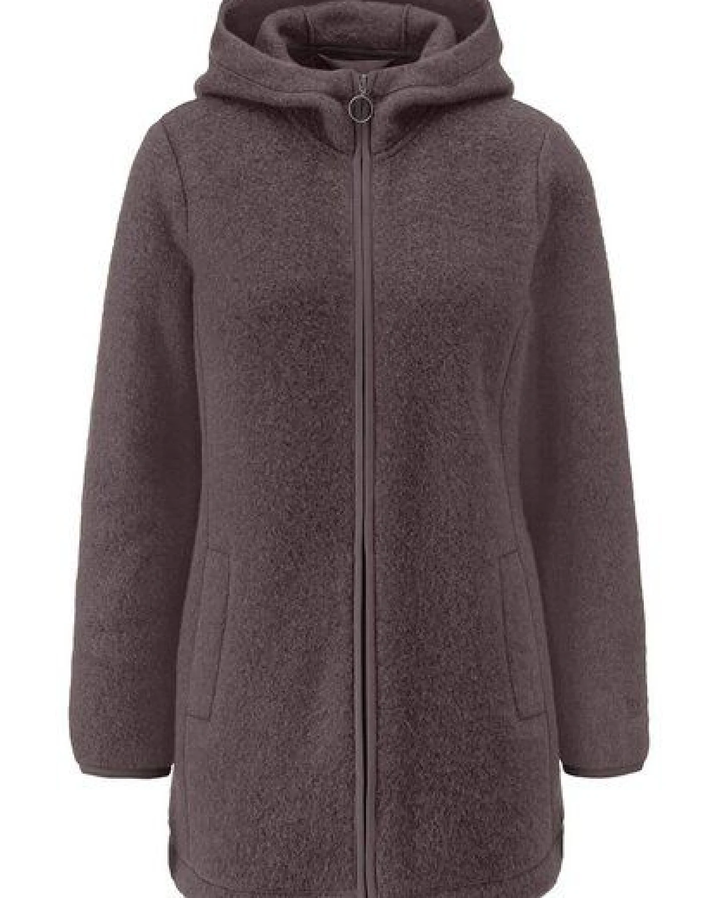 hessnatur Wollfleece-Jacke mit Kapuze Regular aus reiner Bio-Merinowolle – Ansicht 3