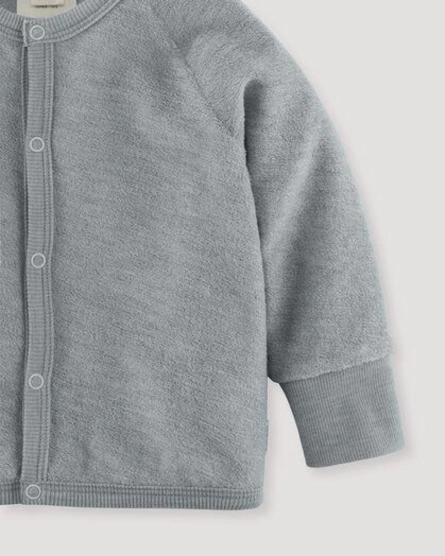 hessnatur Wollfrottee Jacke aus reiner Bio-Merinowolle – Ansicht 4