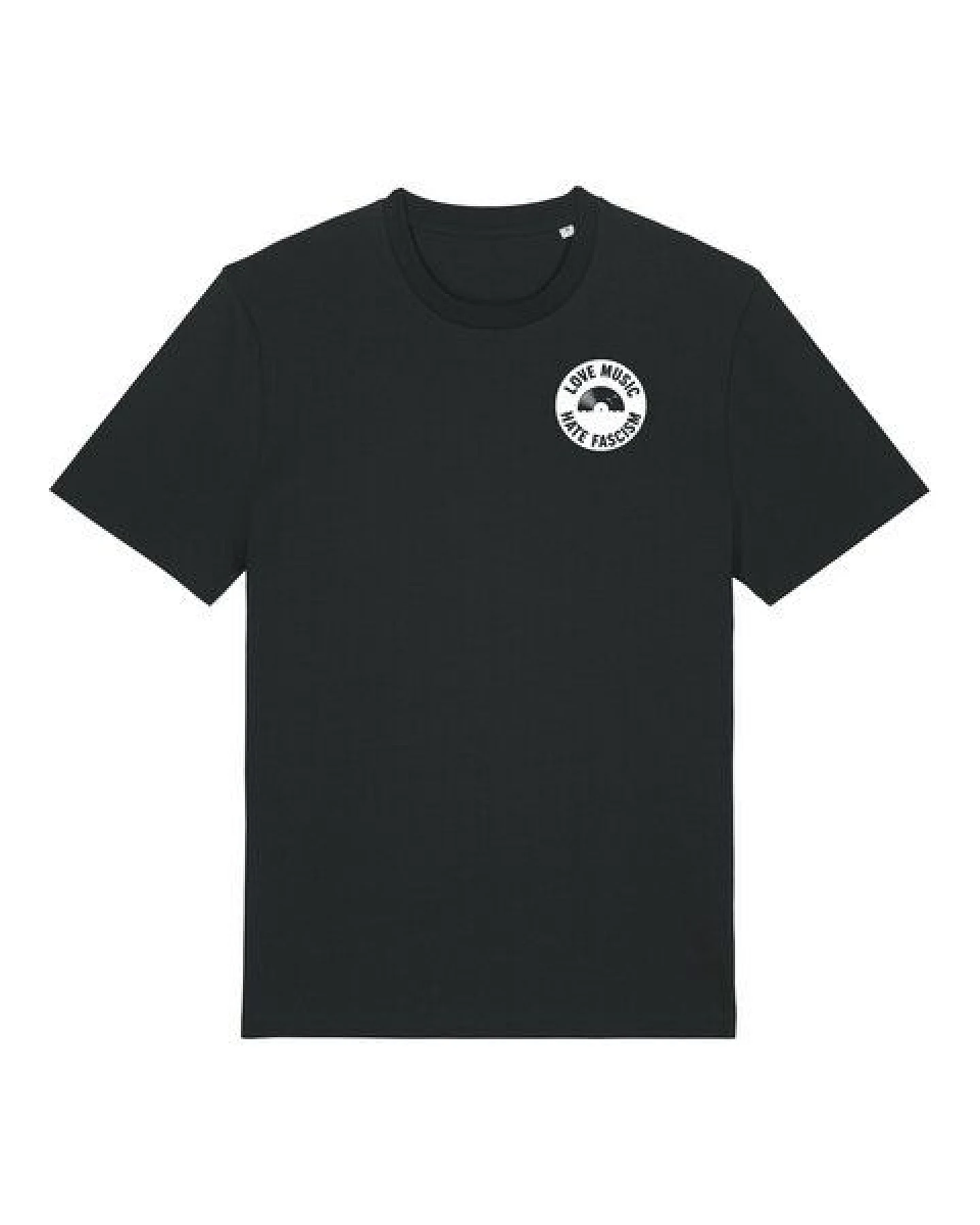 ilovemixtapes Love Music – Hate Fascism T-Shirt mit Schallplatte – Ansicht 3