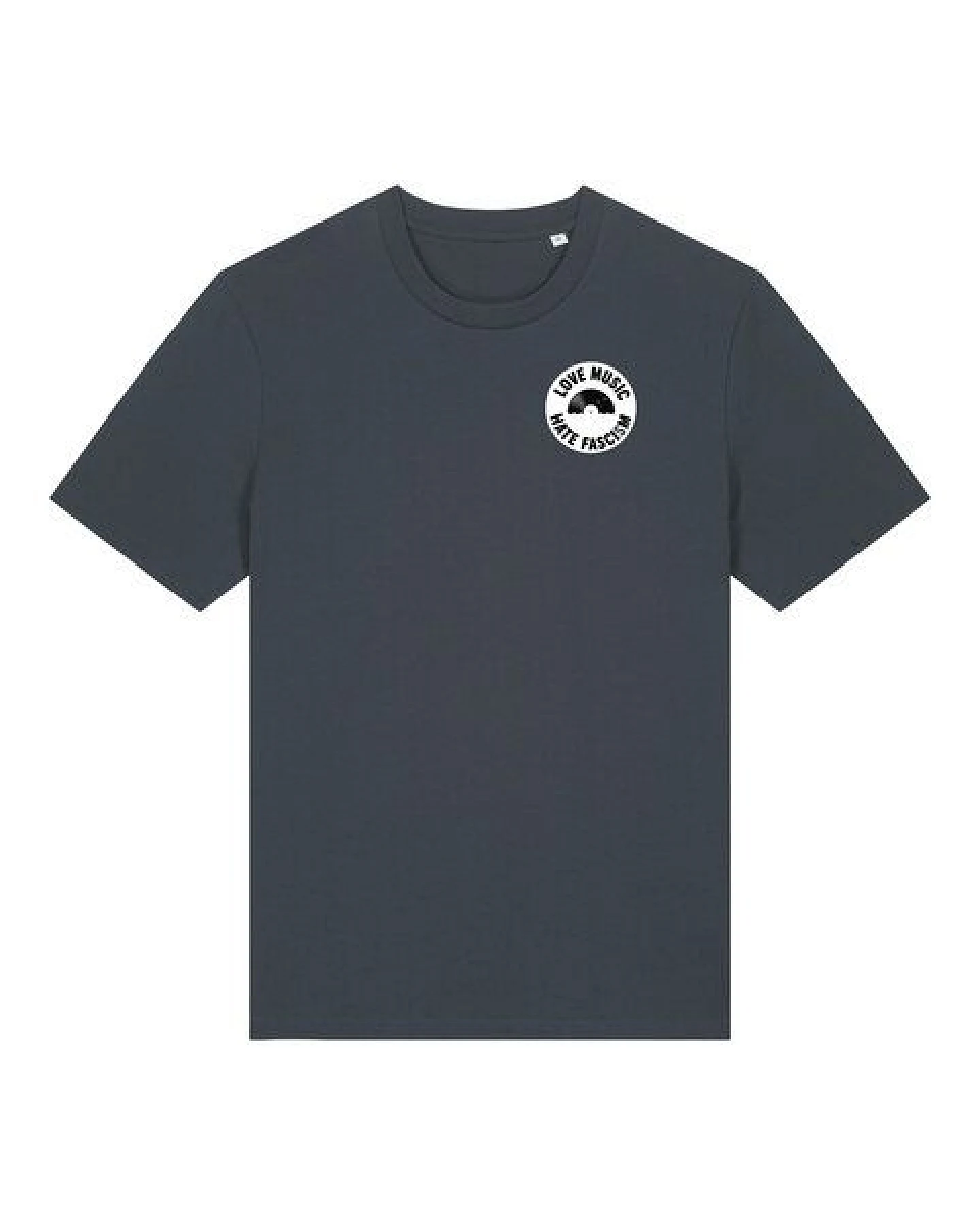 ilovemixtapes Love Music – Hate Fascism T-Shirt mit Schallplatte – Ansicht 2