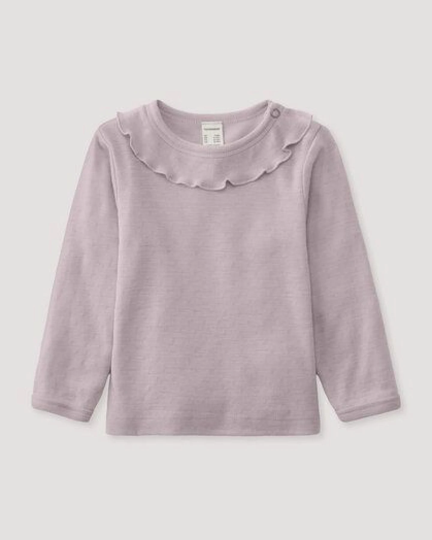 hessnatur Langarmshirt Pointelle aus reiner Bio-Merinowolle – Ansicht 2