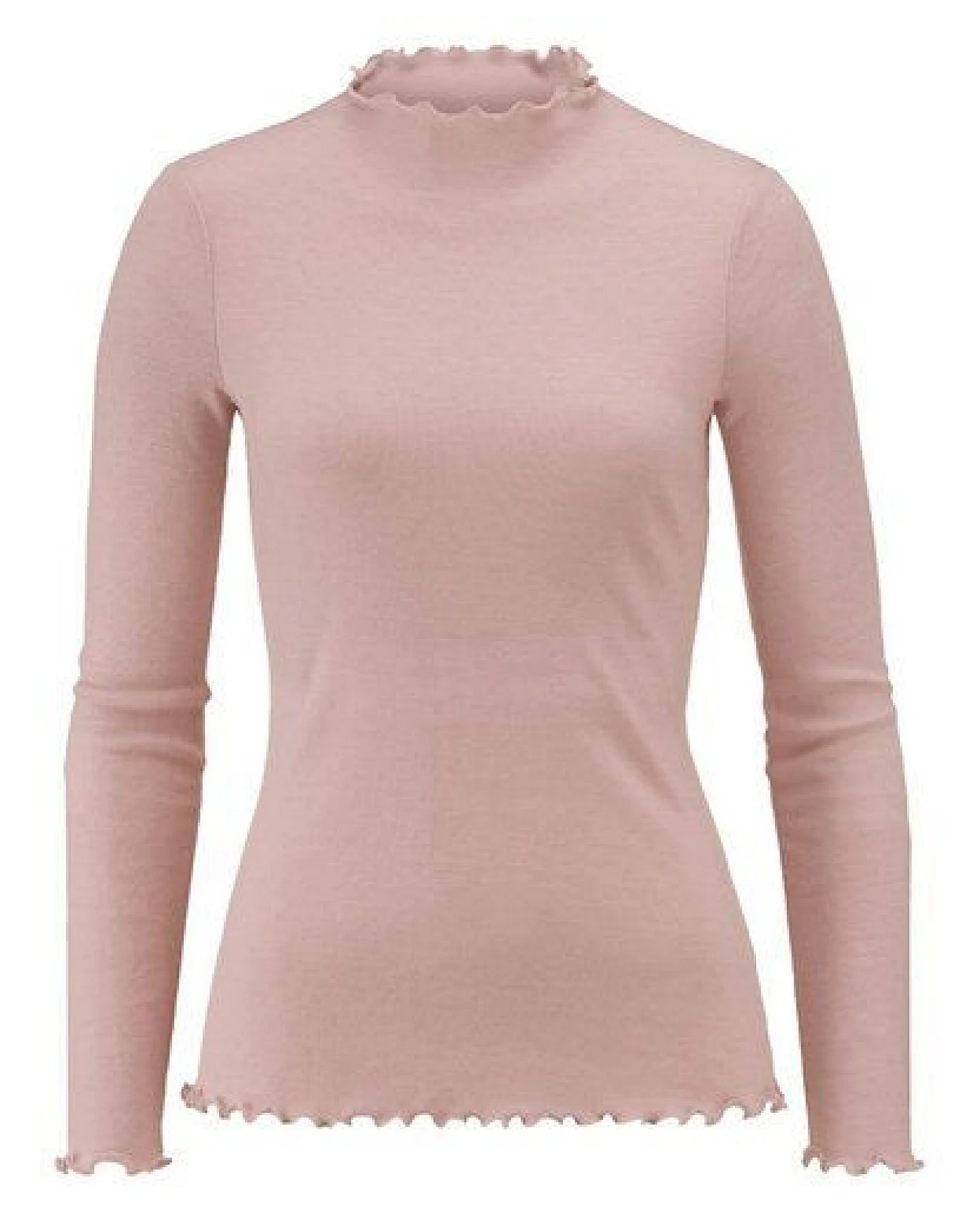 hessnatur Mock-Neck Longsleeve Pointelle aus reiner Bio-Merinowolle – Ansicht 3
