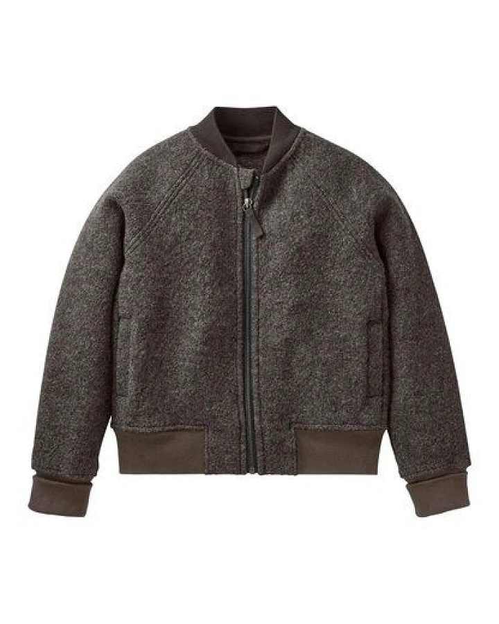 hessnatur Walk-Bomberjacke aus reiner Bio-Merinowolle