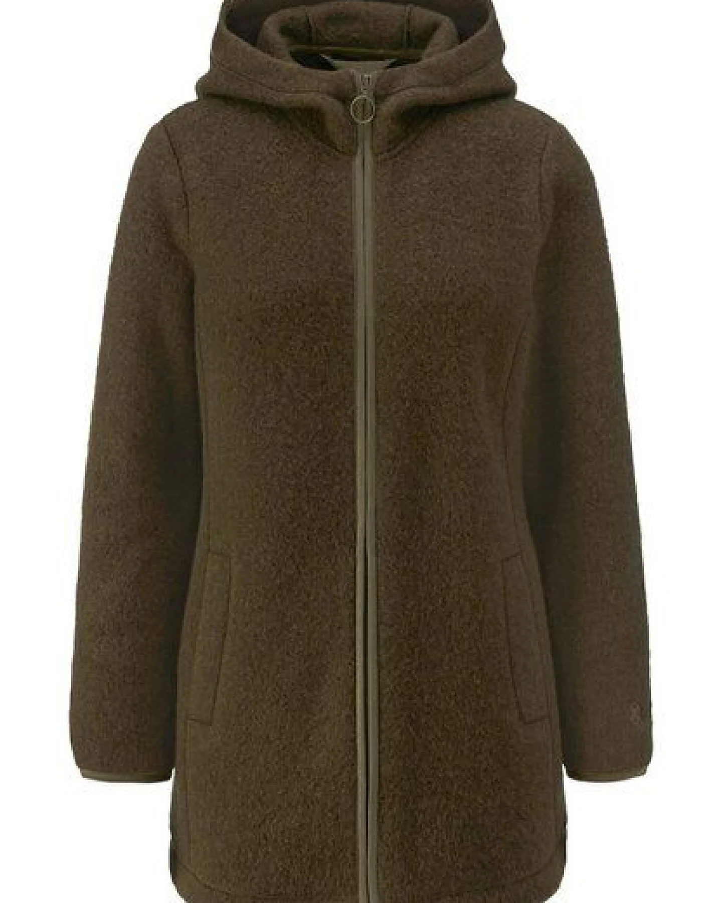 hessnatur Wollfleece-Jacke mit Kapuze Regular aus reiner Bio-Merinowolle – Ansicht 3