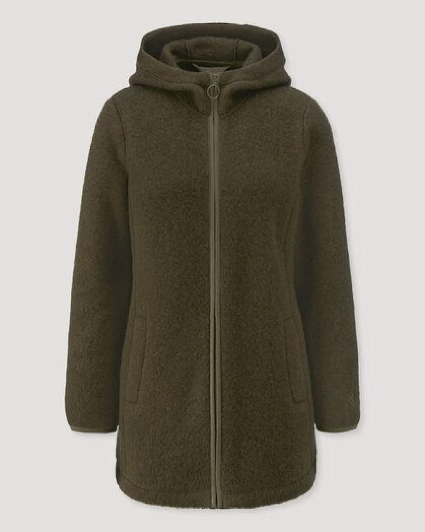 hessnatur Wollfleece-Jacke mit Kapuze Regular aus reiner Bio-Merinowolle – Ansicht 4