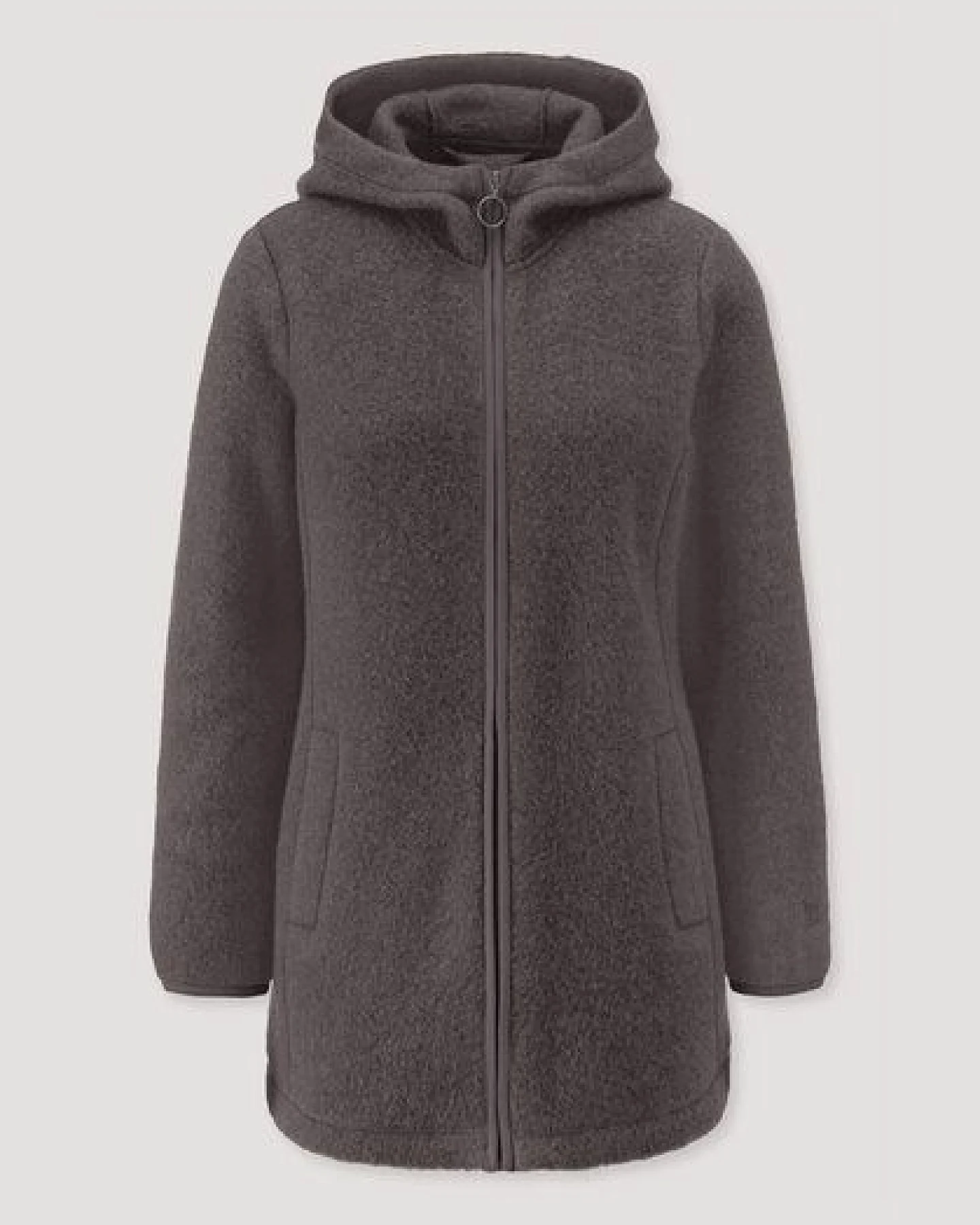 hessnatur Wollfleece-Jacke mit Kapuze Regular aus reiner Bio-Merinowolle – Ansicht 4