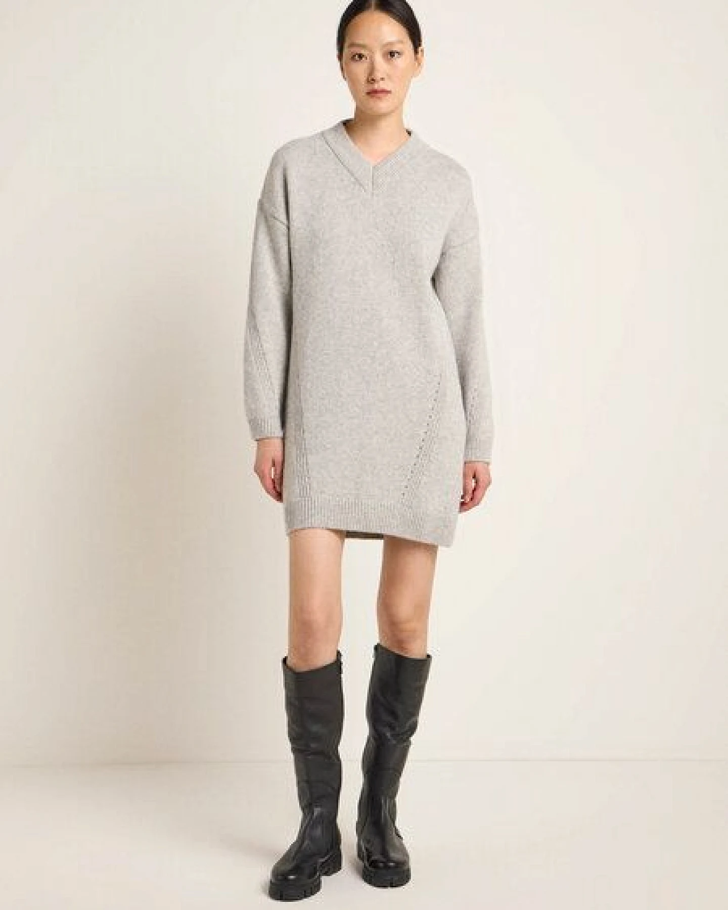 LANIUS Strickkleid aus Bio-Schurwolle und aus Bio-Baumwolle – Ansicht 2