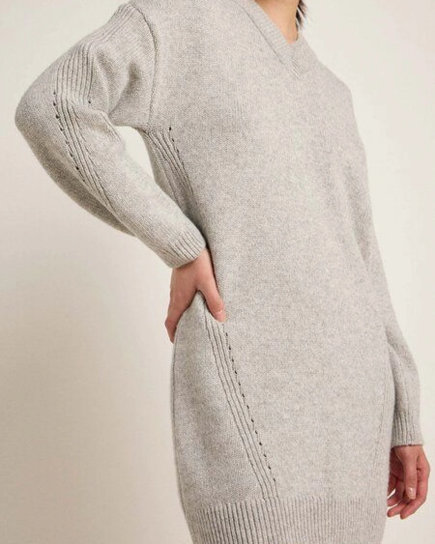 LANIUS Strickkleid aus Bio-Schurwolle und aus Bio-Baumwolle – Ansicht 4