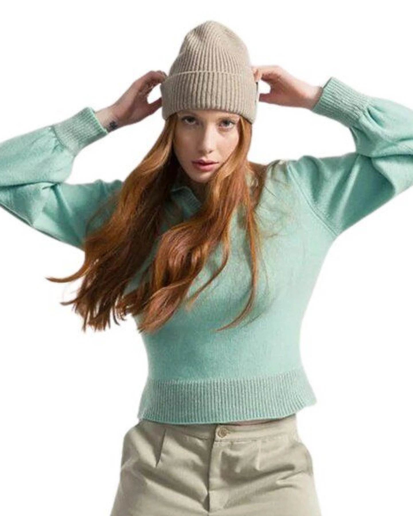 Rifò - Circular Fashion Made in Italy Recycelte Kaschmir-Mütze - Marcello – Ansicht 4