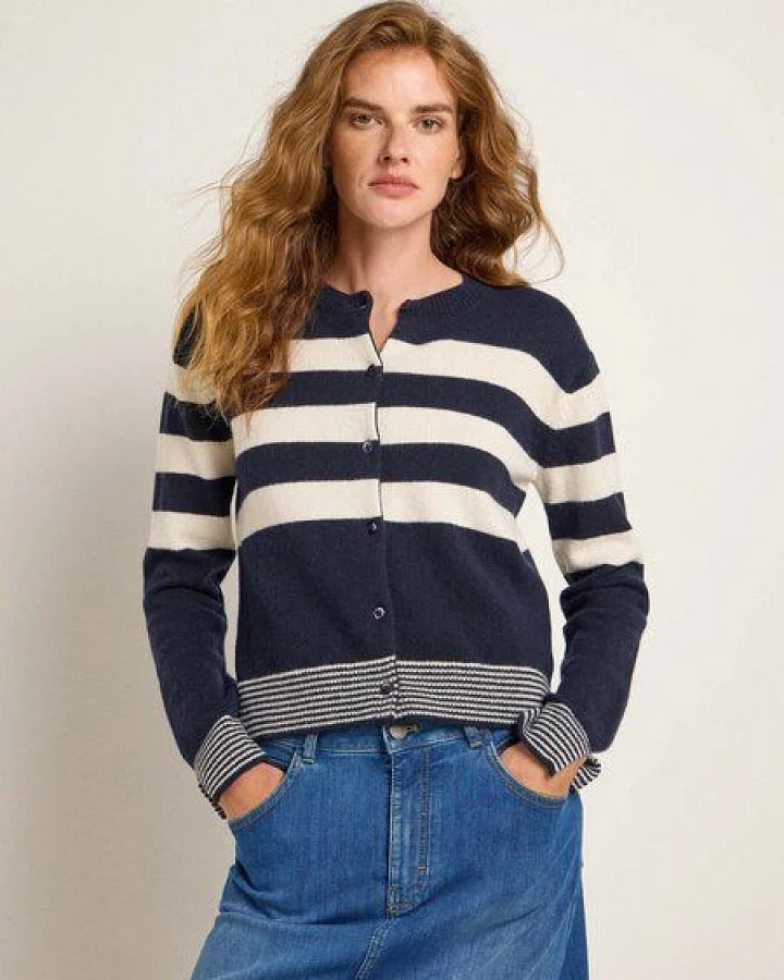 LANIUS Boxy Strickjacke aus Bio-Schurwolle und Bio-Baumwolle